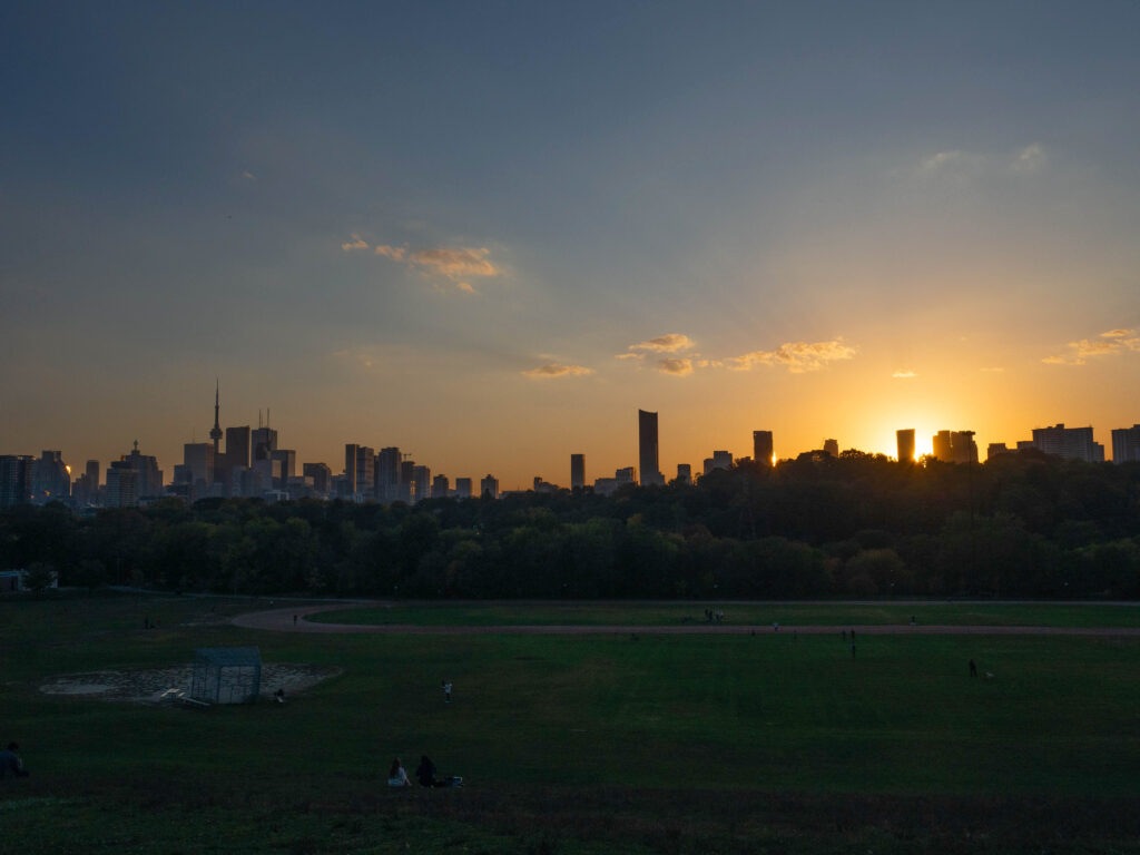 Sunset au Riverdale Park Toronto