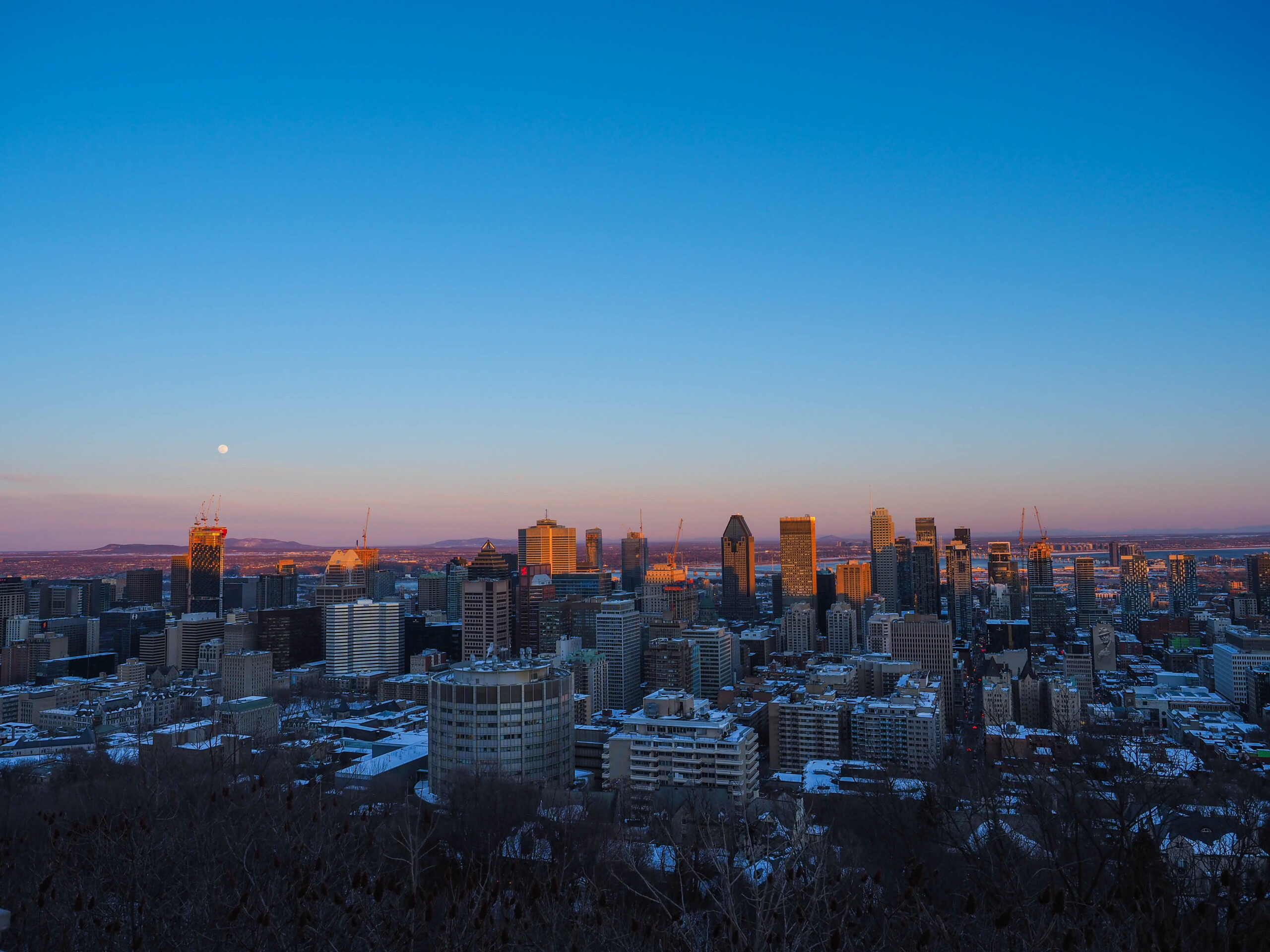 Point de vue depuis le haut du Mont-Royal Montréal