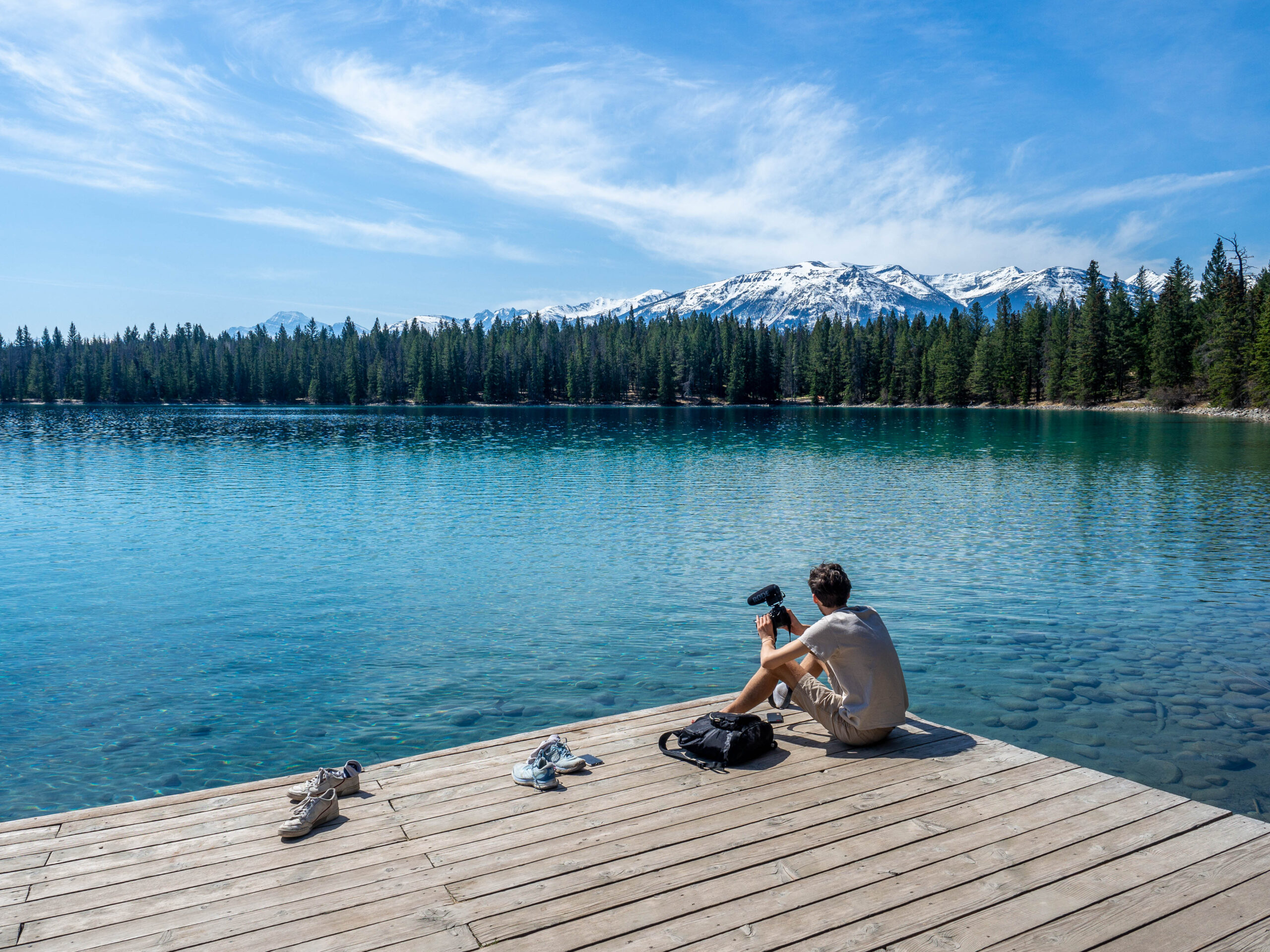 Lac Annette du Parc National de Jasper aux Rocheuses Canadiennes