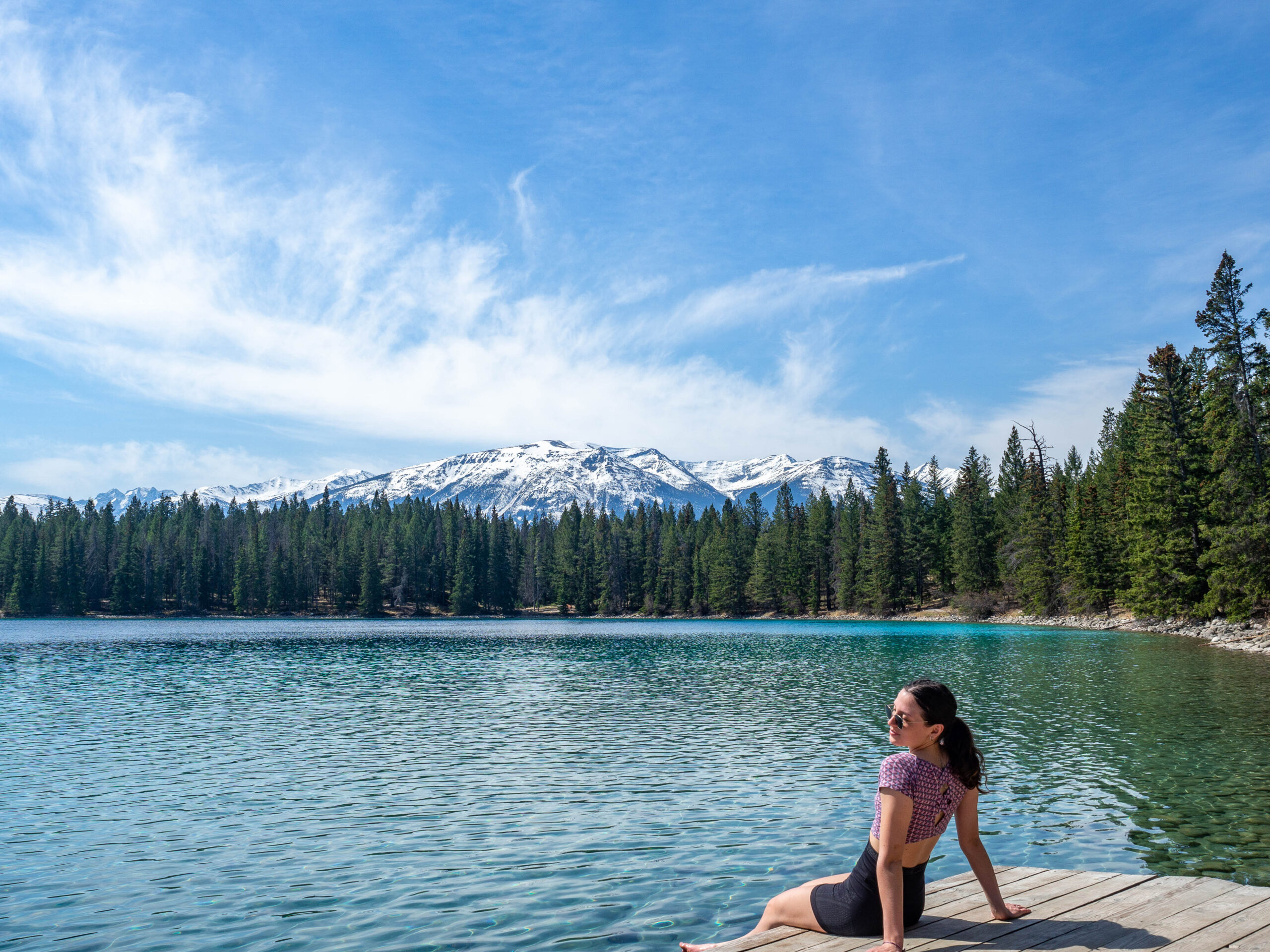 Lac Annette du Parc National de Jasper aux Rocheuses Canadiennes