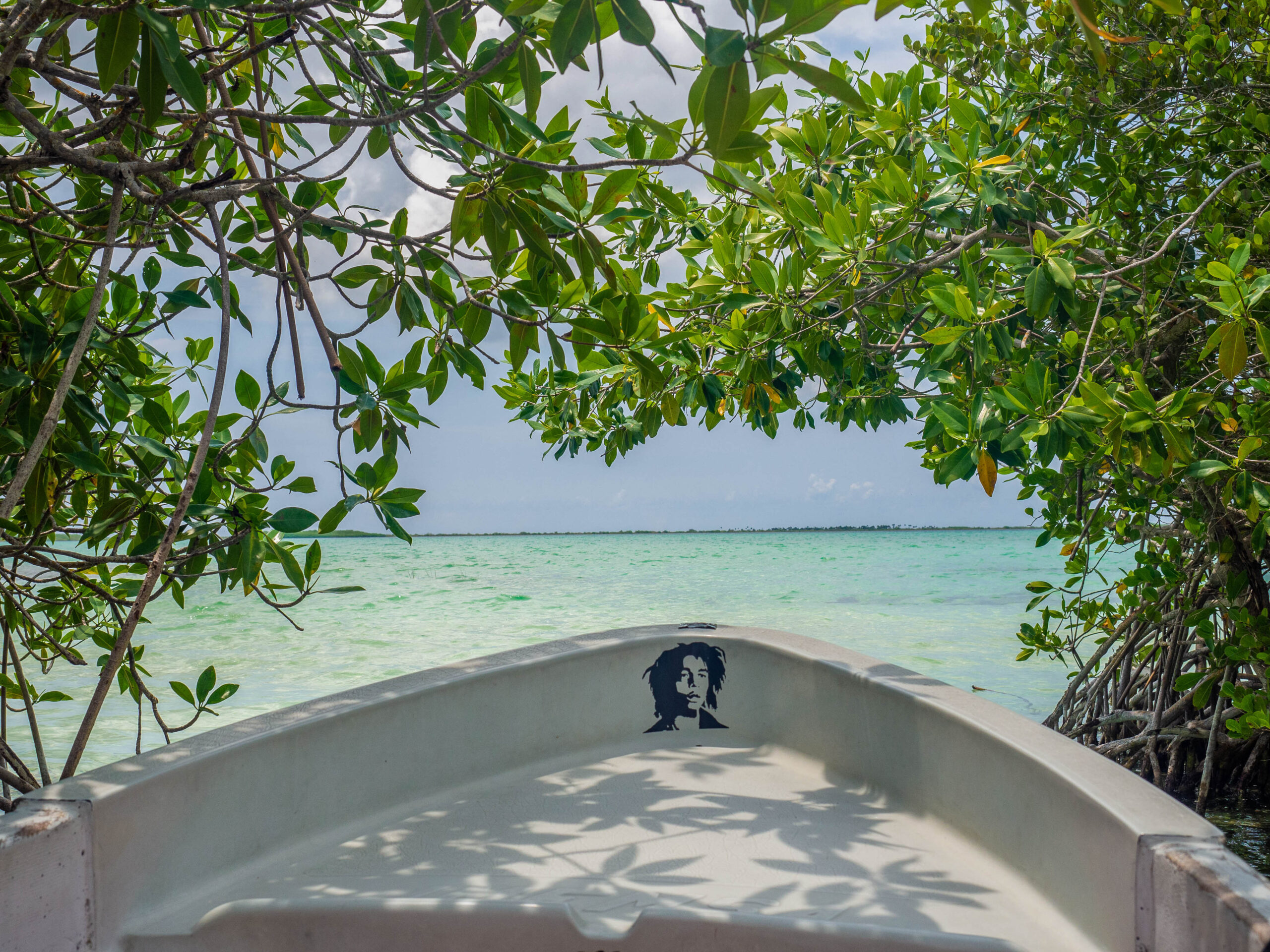 Sur un bateau dans la Réserve naturelle de Sian Ka'an au Mexique