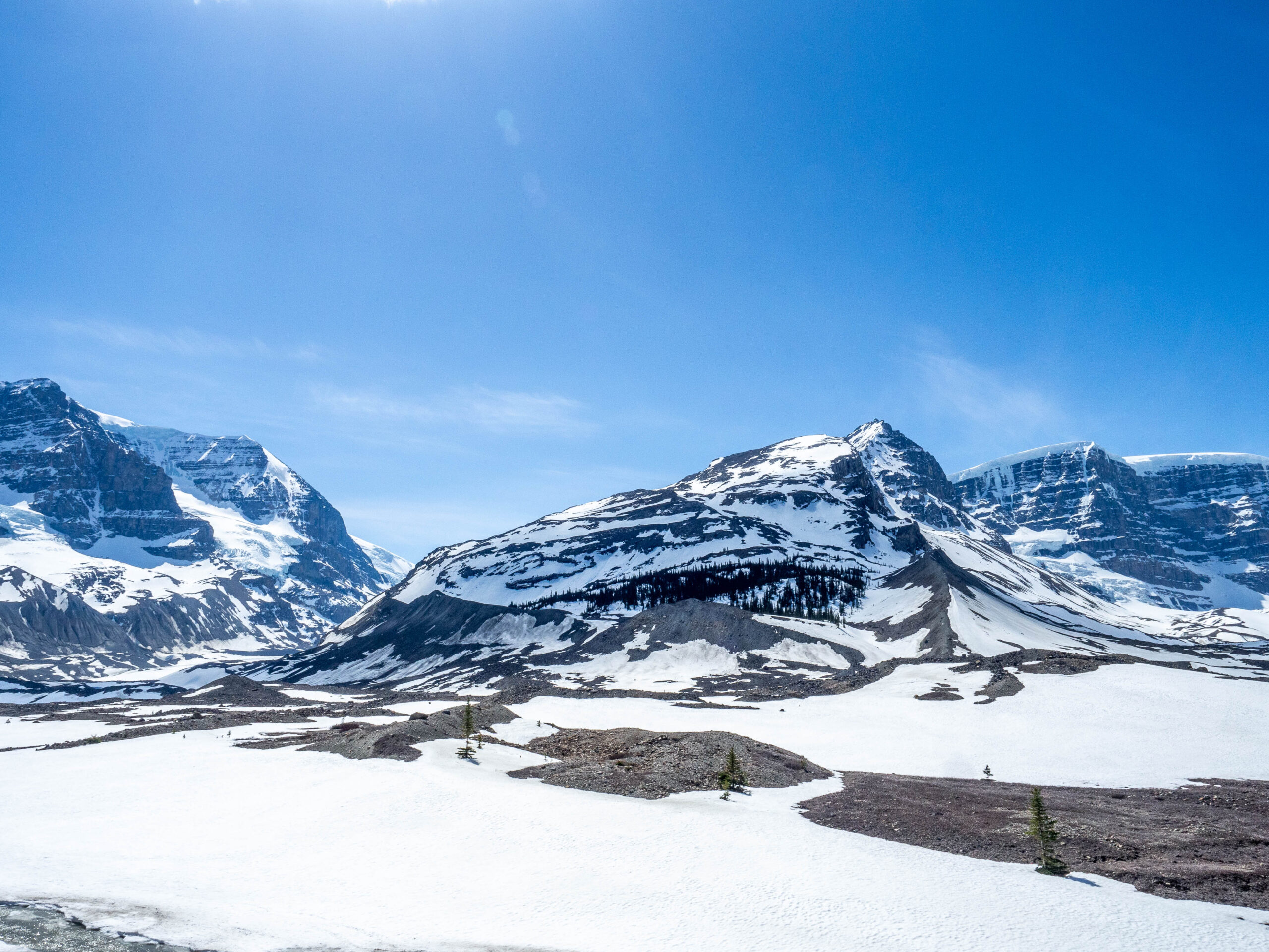 Columbia Icefield de l'Icefield Parkway des Rocheuses Canadiennes