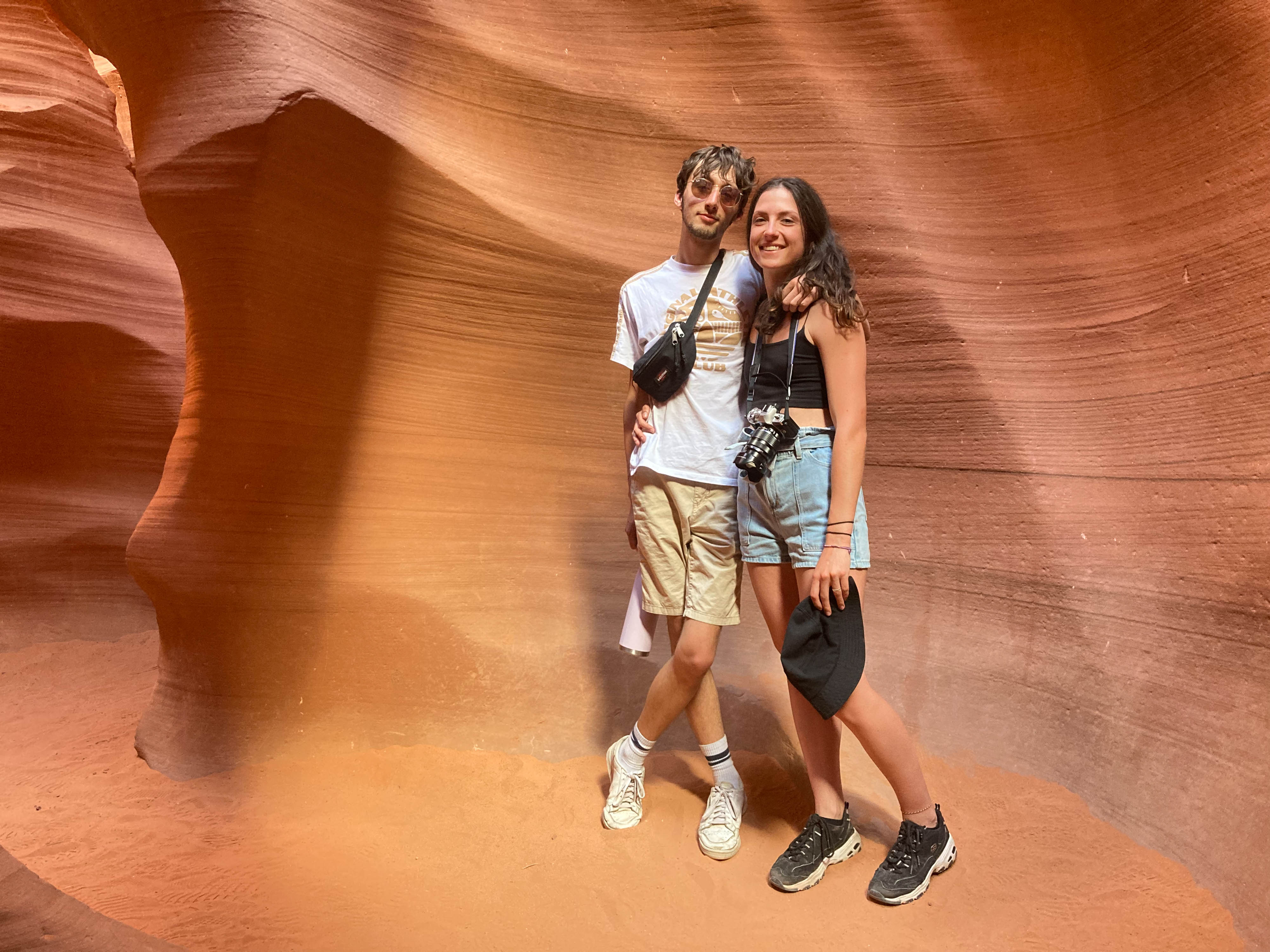 slot canyon orange avec théo et anna